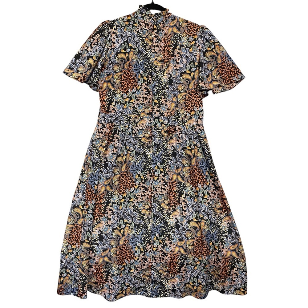 Julia Jordan Flutter Sleeve Ruffle Mock Neck Flor… - image 6